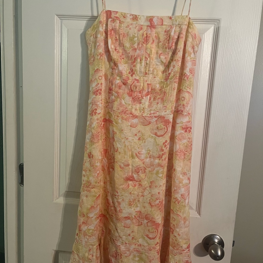 Floral Spaghetti Strap Dress Ann Taylor